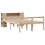 vidaXL Lit bibliothèque sans matelas 135x190 cm bois de pin massif