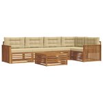 vidaXL Ensemble de canapés d'extérieur 6 Pièces Naturel et Beige