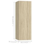 vidaXL Ensemble de meuble TV 4 Pièces Chêne sonoma Bois d'ingénierie