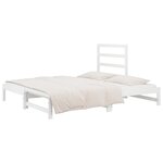 vidaXL Lit coulissant Blanc 2x(90x200) cm Bois de pin massif