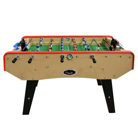 Babyfoot classic type bistrot - 151 x 77 x 91 cm - table de baby-foot avec barres téléscopiques et balles lièges inclus