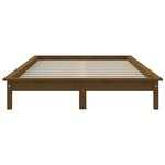 vidaXL Cadre de lit Marron miel 135x190 cm Bois de pin massif Double