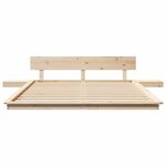 vidaXL Cadre de Lit au Sol avec Tables de Nuit 160x200cm Bois Massif