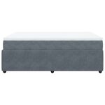vidaXL Sommier à lattes de lit et matelas Gris foncé 140x190cm Velours