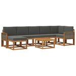 vidaXL Ensemble de canapés d'extérieur 8 Pièces Naturel et Anthracite
