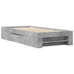 vidaXL Cadre de lit gris béton 100x200 cm bois d'ingénierie