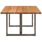 vidaXL Table à manger marron clair bois de chêne massif rectangulaire
