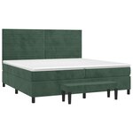 vidaXL Sommier à lattes de lit et matelas Vert foncé 200x200cm Velours