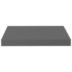 vidaXL Étagère murale flottante 4 Pièces Gris brillant 40x23x3 8 cm MDF