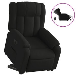 vidaXL Fauteuil inclinable électrique noir tissu