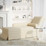 vidaXL Fauteuil long avec traversin et accoudoir droit rose lin
