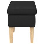 vidaXL Pouf Noir 55 x 35 x 41 cm Tissu