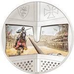 Monnaie JOUSTING Knight Games 1 Oz Argent 5$ Cook Islands 2026 (PRÉCOMMANDE)