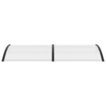 vidaXL Auvent de porte Noir et transparent 240x80 cm PC