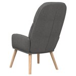 vidaXL Chaise de relaxation Gris foncé Tissu