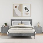 vidaXL Tables de chevet murales 2 Pièces gris béton 45x30x35 cm