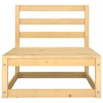 vidaXL Salon de jardin 2 Pièces avec coussins Bois de pin massif