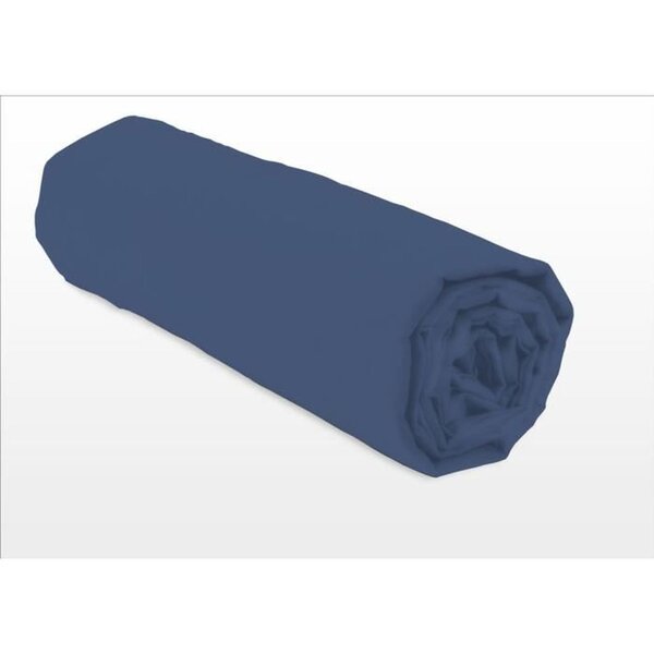 Drap housse - 140 x 190 + 35 cm -Bleu