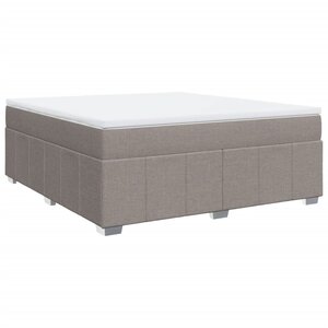 vidaXL Sommier à lattes de lit avec matelas Taupe 180x200 cm Tissu