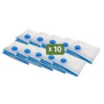 Pack and Move - Lot 10 Housses Rangement Sous Vide - Taille M 60 x 80 cm - Sac de Compression - Manteaux  Habils Ski - Moyen Format - Fermeture Zip