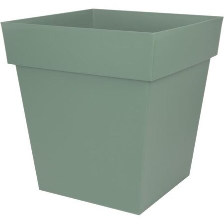 EDA PLASTIQUE - Pot carré Toscane - 50 cm - 87 L - Vert laurier