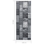 Vidaxl tapis bcf gris avec motif de blocs 100x200 cm