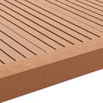 vidaXL Cornière de terrasse 5 Pièces WPC 170 cm Marron clair