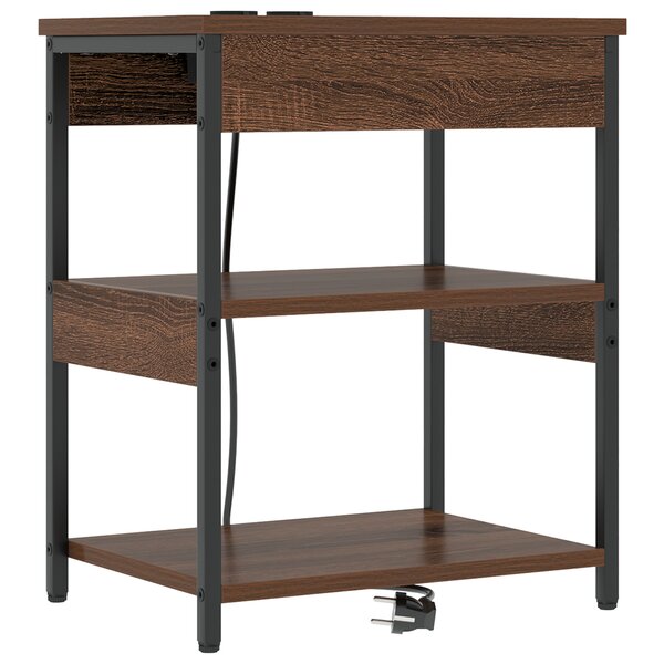 vidaXL Cabinet de chevet Chêne marron 41 x 31 x 51 cm