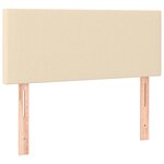 vidaXL Tête de lit Crème 100x5x78/88 cm Tissu