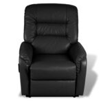 vidaXL Fauteuil inclinable TV Noir Similicuir
