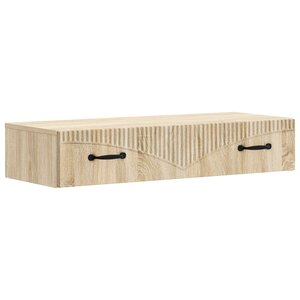 vidaXL Table d'appoint murale Chêne Sonoma 87 5 x 34 5 x 17 cm
