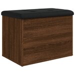 vidaXL Banc de rangement chêne marron 62x42x45 cm bois d'ingénierie