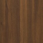 vidaXL Armoire à chaussures miroir à 2 niveaux Chêne marron 63x17x67cm