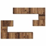 vidaXL Ensemble meuble TV 8 Pièces Bois ancien 80 x 30 x 30 cm