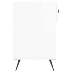 vidaXL Banc à chaussures blanc brillant 102x35x55 cm bois d'ingénierie