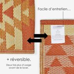 Tapis extérieur terrasse réversible - Tapis de jardin imperméable et résistant UV - Anya - Orange - 150x240 cm - HOMESCAPES