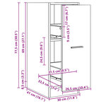 vidaXL Armoire d'apothicaire noir 30x41x77 5 cm bois d'ingénierie