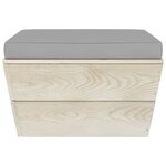 vidaXL Salon de jardin palette 10 Pièces avec coussins bois d'épicéa