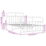 vidaXL Cadre de lit métal sans matelas et pied de lit blanc 120x200 cm