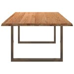 vidaXL Table à manger et bord naturel bois massif chêne rectangulaire