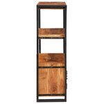 vidaXL Bibliothèque avec portes Marron Bois d'acacia massif et métal