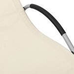 vidaXL Chaises longues textilène lot de 2 crème et gris