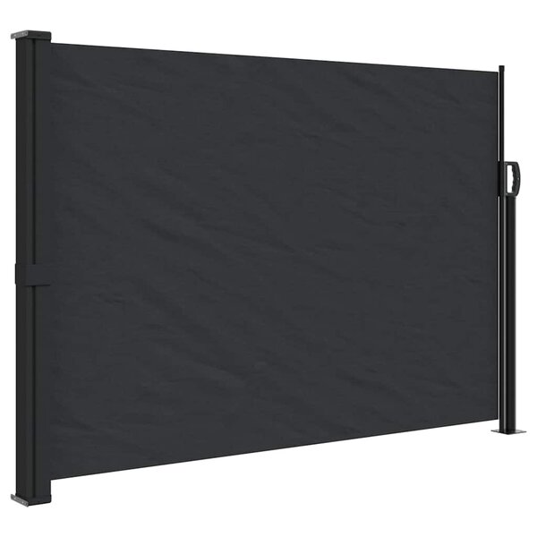 vidaXL Auvent latéral rétractable noir 140x500 cm