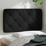 vidaXL Coussin de tête de lit noir 80 cm tissu