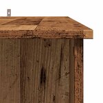 vidaXL Table de bar avec étagère vieux bois bois d'ingénierie
