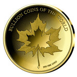 Monnaie MAPLE LEAF Bullion Coins of the World 2020 1/500 Oz Or 3000 Francs Chad (PRÉCOMMANDE)