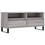 vidaXL Meuble TV sonoma gris 100x34 5x44 5 cm bois d'ingénierie