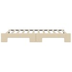 vidaXL Lit de jour avec lit gigogne crème 90x200 cm tissu