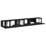 vidaXL Ensemble meuble TV 3 Pièces Chêne noir 80 x 30 x 30 cm