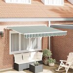 vidaXL Auvent Rétractable Vert 250 x 200 cm tissu